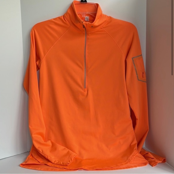 Under Armour fitted mock neck half zip pullover back zip pocket size small - Picture 4 of 6